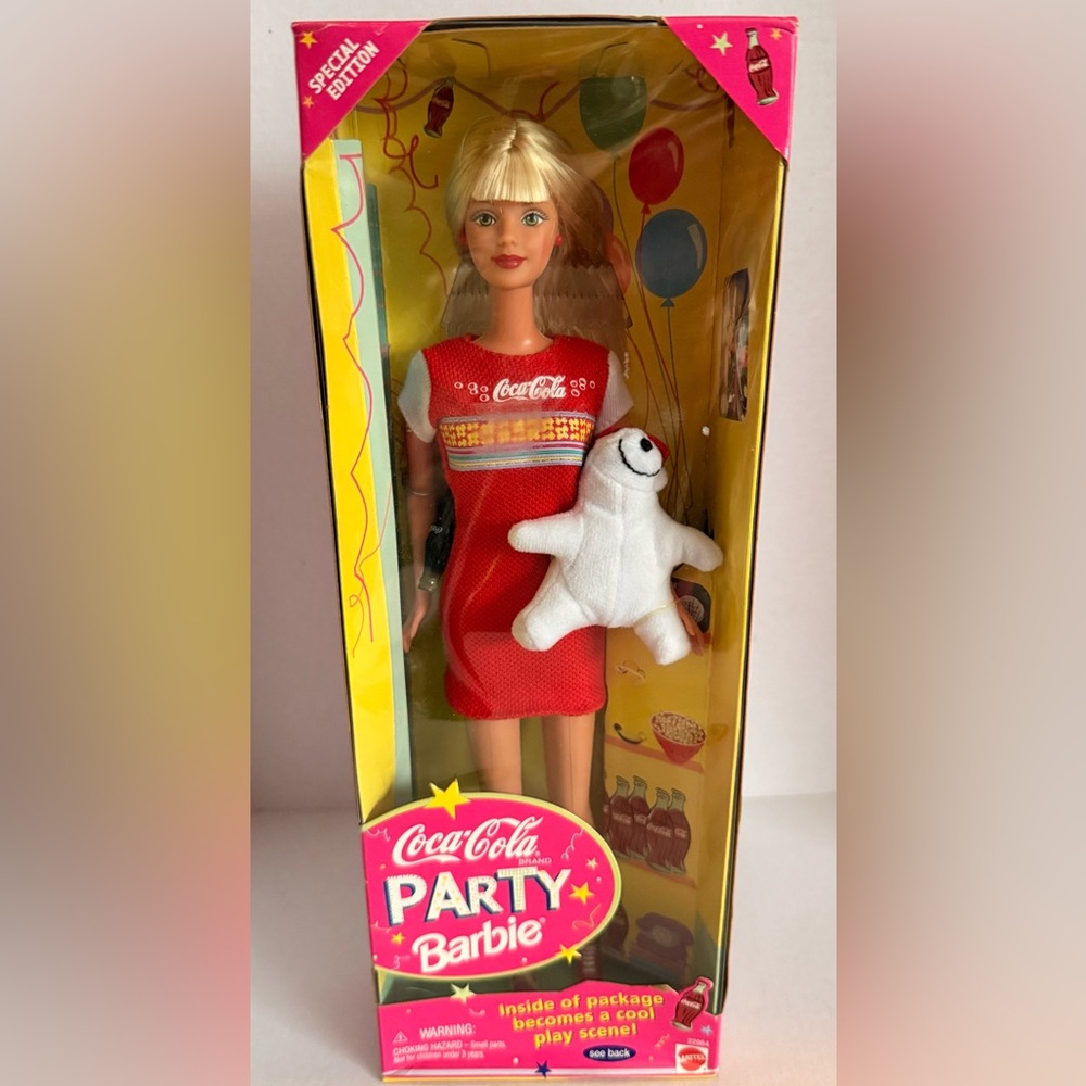 NEW 1998 Coca-Cola Party Barbie Doll Special Edition Mattel NIB